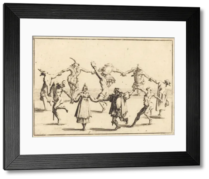 Framed Print : The Dance, c. 1617. Creator: Jacques Callot Framed Print : The Dance, c. 1617. Creator: Jacques Callot