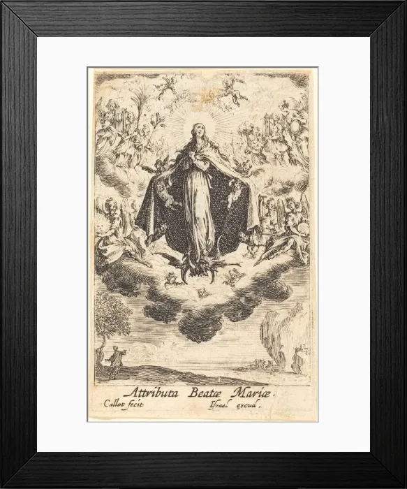 Framed Print : Attributes of the Virgin, in or after 1630. Creator: Jacques Callot Framed Print : Attributes of the Virgin, in or after 1630. Creator: Jacques Callot