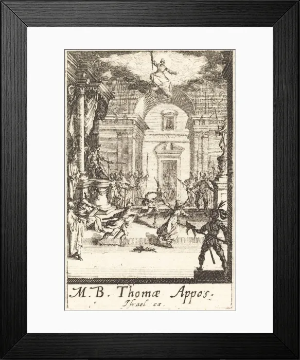 Framed Print : The Martyrdom of Saint Thomas, c. 1634 / 1635. Creator: Jacques Callot Framed Print : The Martyrdom of Saint Thomas, c. 1634 / 1635. Creator: Jacques Callot
