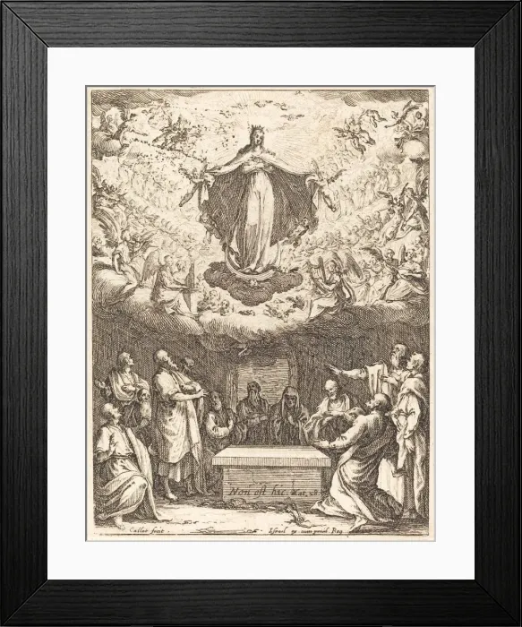 Framed Print : The Assumption of the Virgin. Creator: Jacques Callot Framed Print : The Assumption of the Virgin. Creator: Jacques Callot