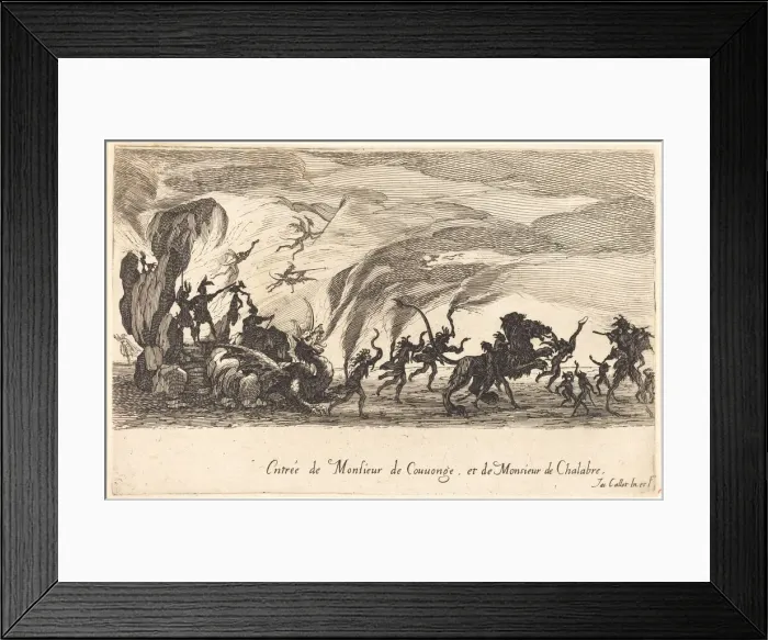 Framed Print : Entry of M. de Couvonge and M. de Chalabre, 1627. Creator: Jacques Callot Framed Print : Entry of M. de Couvonge and M. de Chalabre, 1627. Creator: Jacques Callot