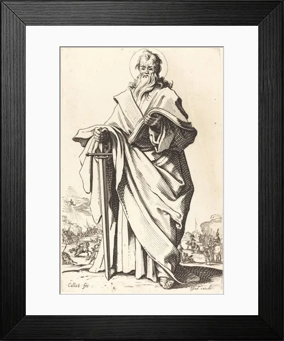 Framed Print : Saint Paul, published 1631. Creator: Jacques Callot Framed Print : Saint Paul, published 1631. Creator: Jacques Callot