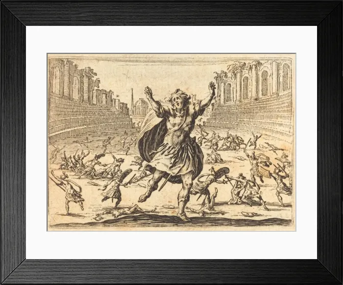 Framed Print : Skirmish in a Roman Circus, c. 1622. Creator: Jacques Callot Framed Print : Skirmish in a Roman Circus, c. 1622. Creator: Jacques Callot