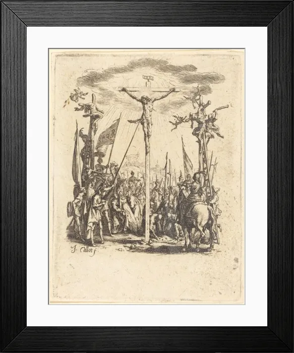 Framed Print : The Crucifixion, c. 1624 / 1625. Creator: Jacques Callot Framed Print : The Crucifixion, c. 1624 / 1625. Creator: Jacques Callot
