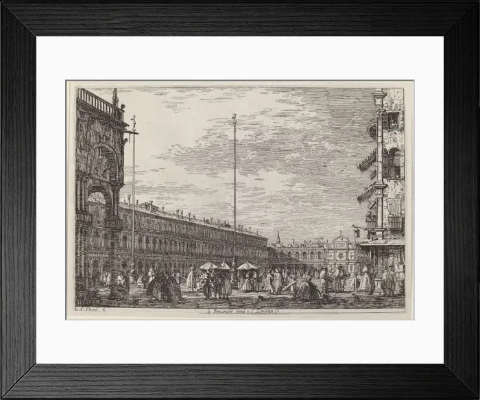 Framed Print : Le Procuratie niove e S. Ziminian V. c. 1735 / 1746. Creator: Canaletto Framed Print : Le Procuratie niove e S. Ziminian V. c. 1735 / 1746. Creator: Canaletto