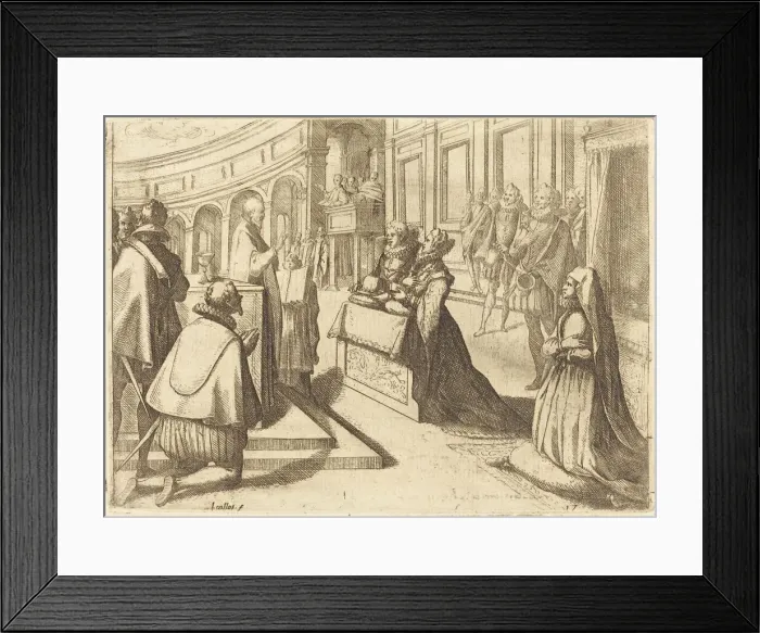 Framed Print : Marriage of Margaret of Austria and Philip III, 1612. Creator: Jacques Callot Framed Print : Marriage of Margaret of Austria and Philip III, 1612. Creator: Jacques Callot