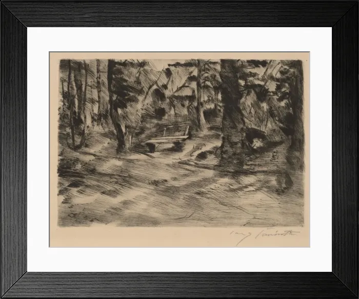 Framed Print : Bank im Walde II (Bench in the Woods II), 1917. Creator: Lovis Corinth Framed Print : Bank im Walde II (Bench in the Woods II), 1917. Creator: Lovis Corinth