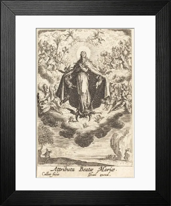 Framed Print : Attributes of the Virgin, in or after 1630. Creator: Jacques Callot Framed Print : Attributes of the Virgin, in or after 1630. Creator: Jacques Callot