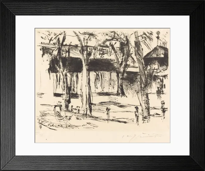 Framed Print : Bahnhof Tiergarten (Court with Trees), 1920 / 1921. Creator: Lovis Corinth Framed Print : Bahnhof Tiergarten (Court with Trees), 1920 / 1921. Creator: Lovis Corinth