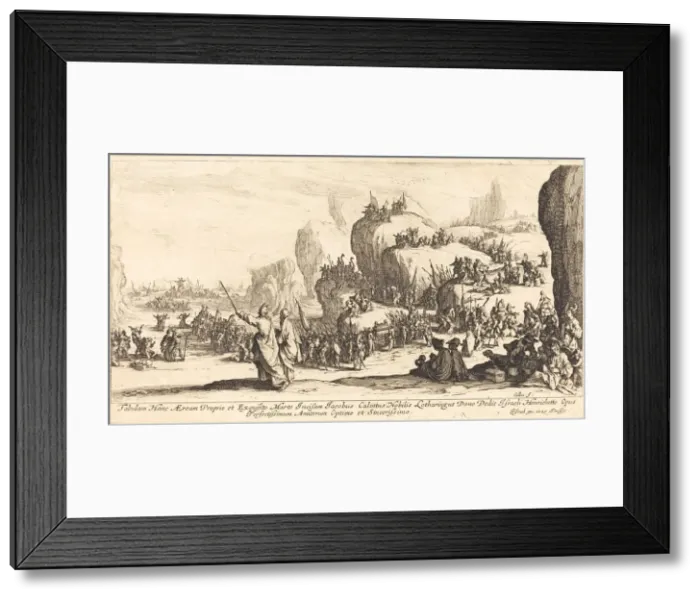 Framed Print : The Crossing of the Red Sea, 1629. Creator: Jacques Callot Framed Print : The Crossing of the Red Sea, 1629. Creator: Jacques Callot