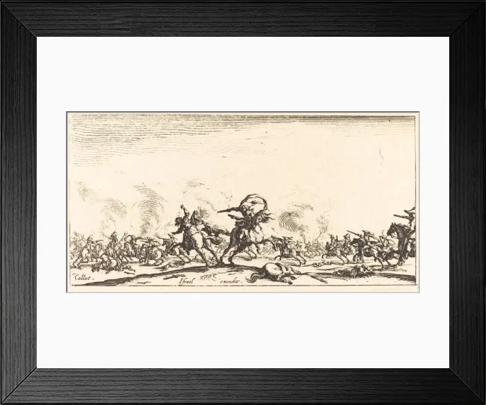 Framed Print : The Cavalry Combat with Pistols, c. 1632 / 1634. Creator: Jacques Callot Framed Print : The Cavalry Combat with Pistols, c. 1632 / 1634. Creator: Jacques Callot