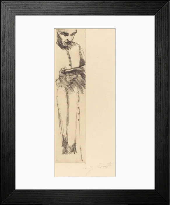Framed Print : Lesender Monch (Priest Reading), 1916. Creator: Lovis Corinth Framed Print : Lesender Monch (Priest Reading), 1916. Creator: Lovis Corinth