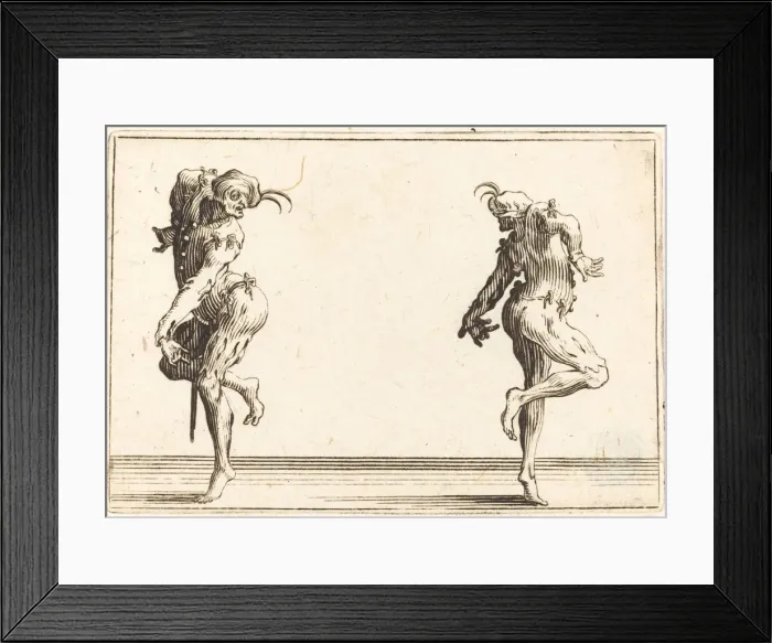 Framed Print : Two Pantaloons Dancing, c. 1622. Creator: Jacques Callot Framed Print : Two Pantaloons Dancing, c. 1622. Creator: Jacques Callot