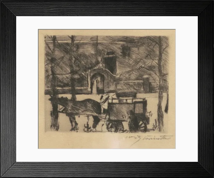 Framed Print : Milchwagen (Milk Wagon), 1916. Creator: Lovis Corinth Framed Print : Milchwagen (Milk Wagon), 1916. Creator: Lovis Corinth