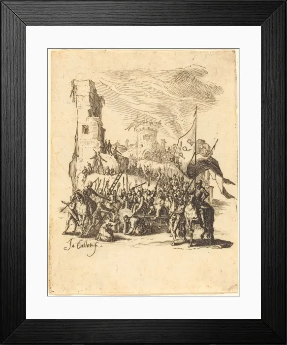 Framed Print : Christ Carrying the Cross, c. 1624  /  1625. Creator: Jacques Callot