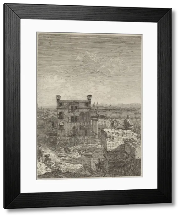 Framed Print : The House with the Peristyle, 1741. Creator: Canaletto Framed Print : The House with the Peristyle, 1741. Creator: Canaletto