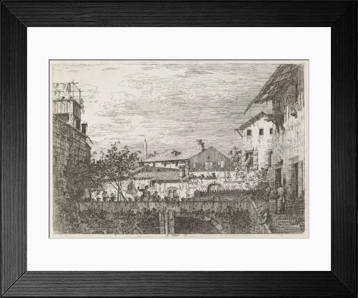 Framed Print : The Terrace [lower right], c. 1735  /  1746. Creator: Canaletto