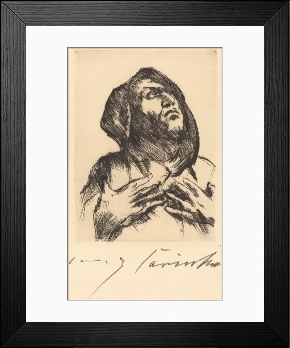 Framed Print : Monch mit Erhobenem Blick (Monk Gazing Upward), 1916. Creator: Lovis Corinth Framed Print : Monch mit Erhobenem Blick (Monk Gazing Upward), 1916. Creator: Lovis Corinth