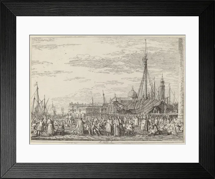 Framed Print : The Market on the Molo, c. 1735 / 1746. Creator: Canaletto Framed Print : The Market on the Molo, c. 1735 / 1746. Creator: Canaletto
