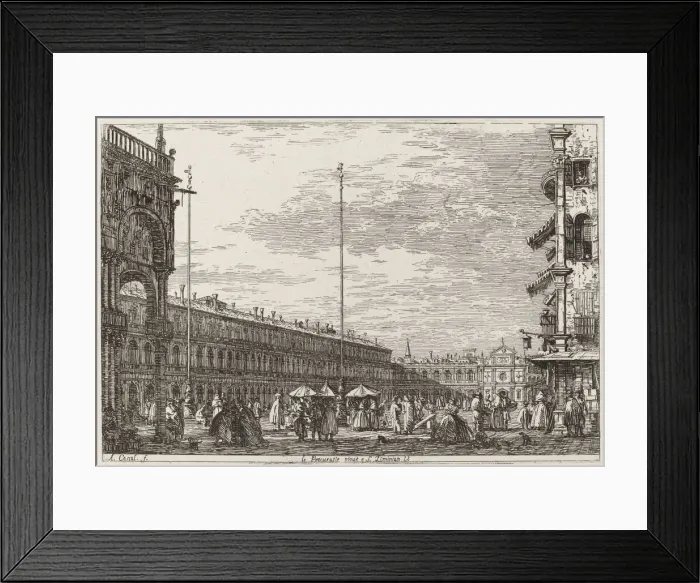 Framed Print : Le Procuratie niove e S. Ziminian V. [upper right], c. 1735  /  1746. Creator: Canaletto