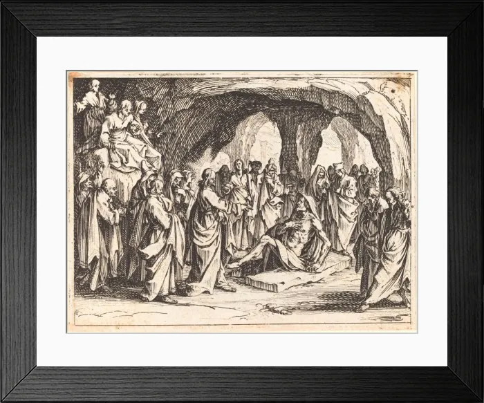 Framed Print : Raising of Lazarus, 1635. Creator: Jacques Callot Framed Print : Raising of Lazarus, 1635. Creator: Jacques Callot