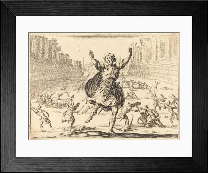 Framed Print : Skirmish in a Roman Circus, c. 1617. Creator: Jacques Callot Framed Print : Skirmish in a Roman Circus, c. 1617. Creator: Jacques Callot
