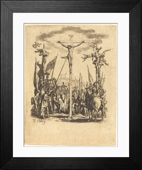 Framed Print : The Crucifixion, c. 1624 / 1625. Creator: Jacques Callot Framed Print : The Crucifixion, c. 1624 / 1625. Creator: Jacques Callot