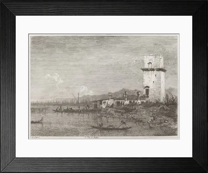 Framed Print : La Torre di Malghera, c. 1735 / 1746. Creator: Canaletto Framed Print : La Torre di Malghera, c. 1735 / 1746. Creator: Canaletto