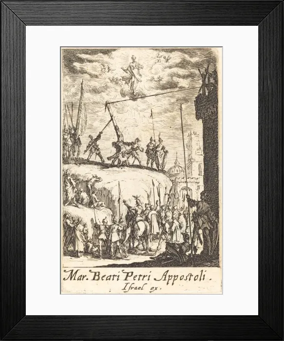 Framed Print : The Martyrdom of Saint Peter, c. 1634 / 1635. Creator: Jacques Callot Framed Print : The Martyrdom of Saint Peter, c. 1634 / 1635. Creator: Jacques Callot