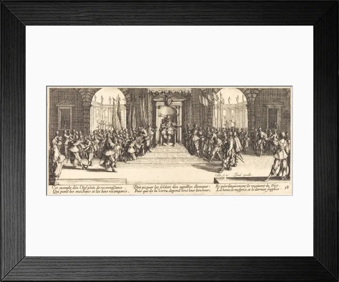 Framed Print : Distribution of Rewards, c. 1633. Creator: Jacques Callot Framed Print : Distribution of Rewards, c. 1633. Creator: Jacques Callot