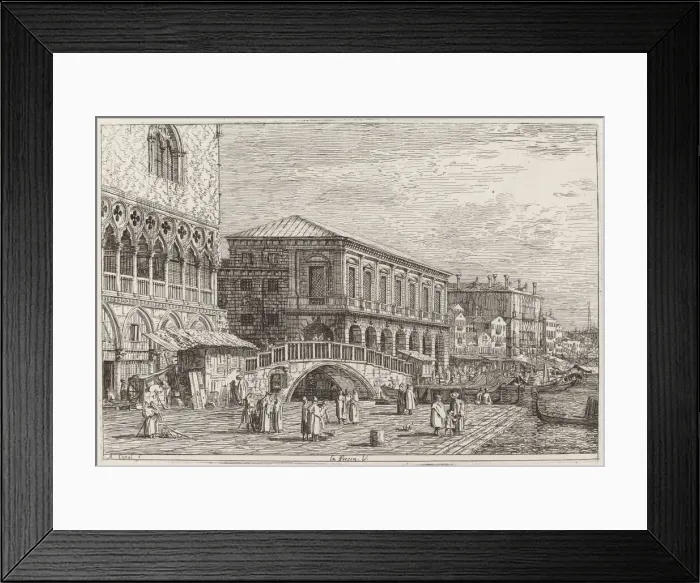 Framed Print : Le Preson. V. [lower left], c. 1735  /  1746. Creator: Canaletto