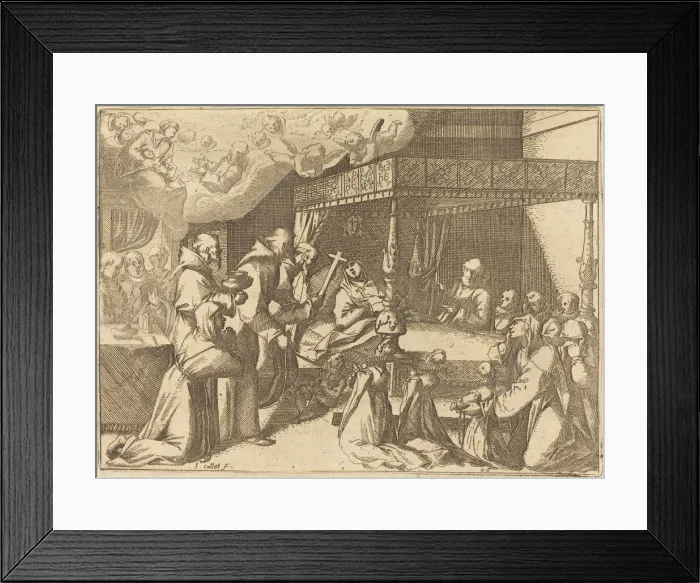 Framed Print : The Death of the Queen, 1612. Creator: Jacques Callot Framed Print : The Death of the Queen, 1612. Creator: Jacques Callot