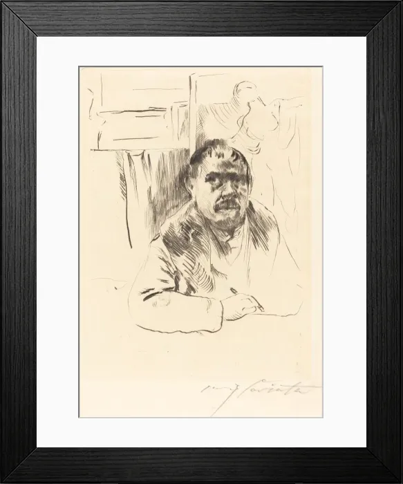 Framed Print : Selbstbildnis im Pelz (Self-Portrait in a Fur Coat), 1913. Creator: Lovis Corinth Framed Print : Selbstbildnis im Pelz (Self-Portrait in a Fur Coat), 1913. Creator: Lovis Corinth