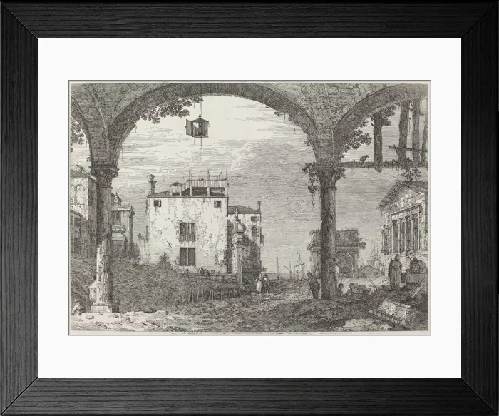Framed Print : The Portico with the Lantern, c. 1735 / 1746. Creator: Canaletto Framed Print : The Portico with the Lantern, c. 1735 / 1746. Creator: Canaletto