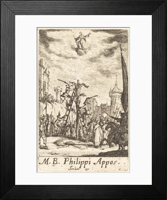 Framed Print : The Martyrdom of Saint Philip, c. 1634 / 1635. Creator: Jacques Callot Framed Print : The Martyrdom of Saint Philip, c. 1634 / 1635. Creator: Jacques Callot