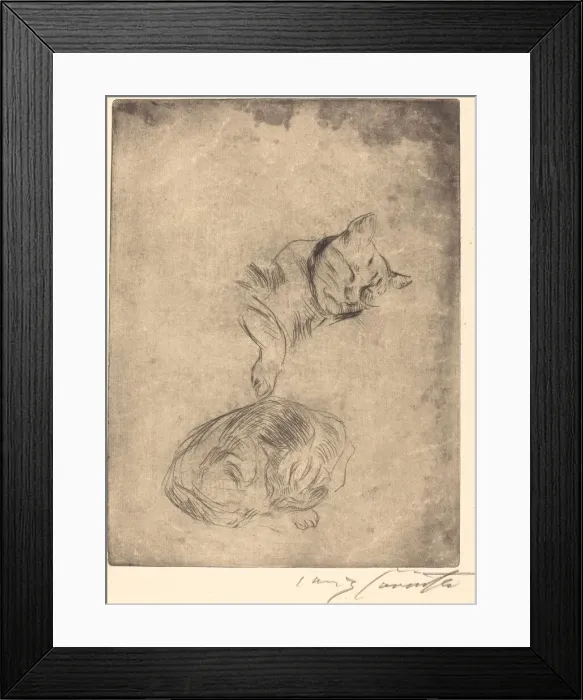 Framed Print : Katzenstudie (Study of Cats), 1920. Creator: Lovis Corinth Framed Print : Katzenstudie (Study of Cats), 1920. Creator: Lovis Corinth