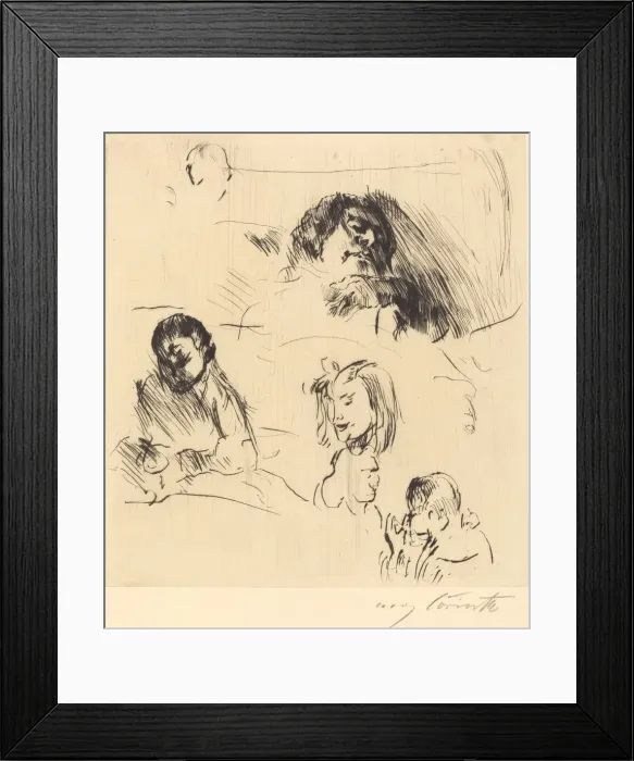 Framed Print : Verschiedene Bilnisstudien (Portrait Sketches), 1920. Creator: Lovis Corinth Framed Print : Verschiedene Bilnisstudien (Portrait Sketches), 1920. Creator: Lovis Corinth