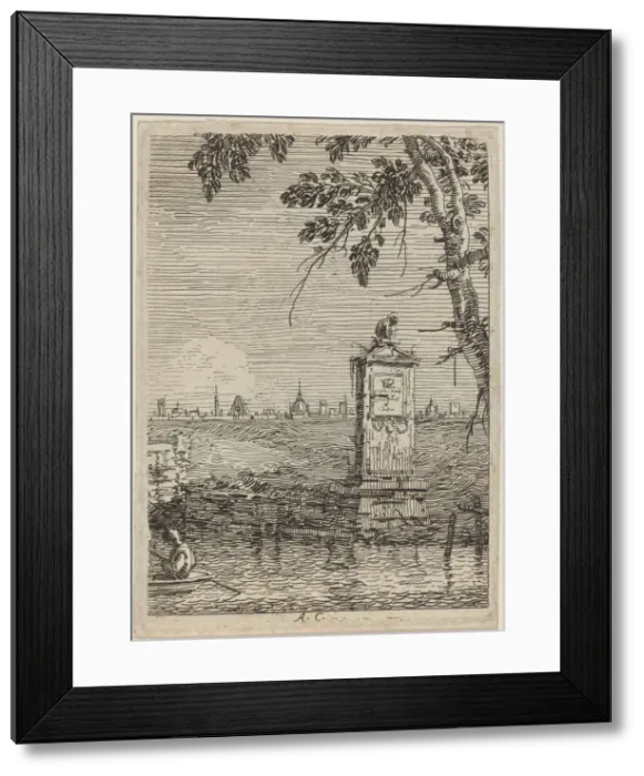 Framed Print : The Little Monument, c. 1735 / 1746. Creator: Canaletto Framed Print : The Little Monument, c. 1735 / 1746. Creator: Canaletto