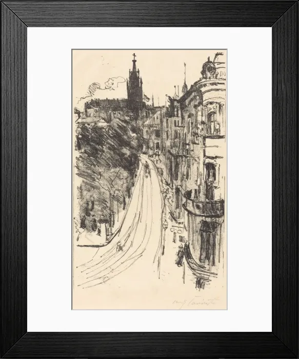 Framed Print : Strasse in Konigsberg (Street in Konigsberg), 1918. Creator: Lovis Corinth Framed Print : Strasse in Konigsberg (Street in Konigsberg), 1918. Creator: Lovis Corinth
