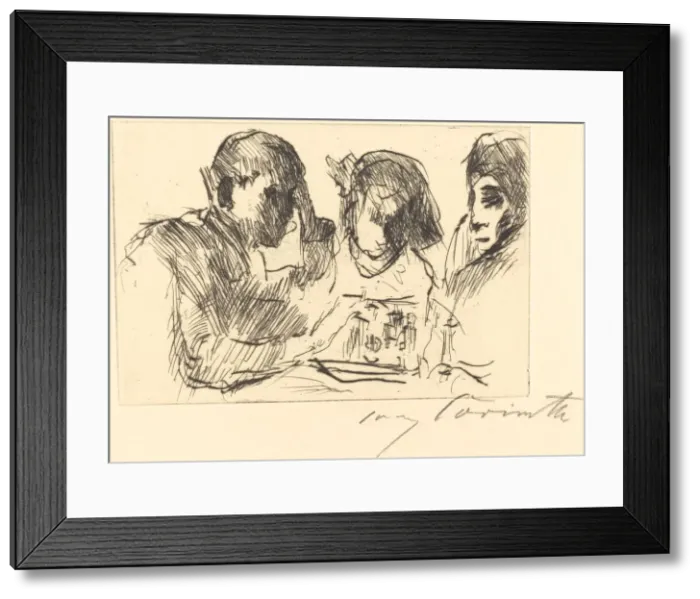 Framed Print : Schachspiel (Chess Players), 1918. Creator: Lovis Corinth Framed Print : Schachspiel (Chess Players), 1918. Creator: Lovis Corinth