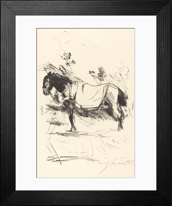 Framed Print : Reitpferd (Riding-Horse), 1916. Creator: Lovis Corinth