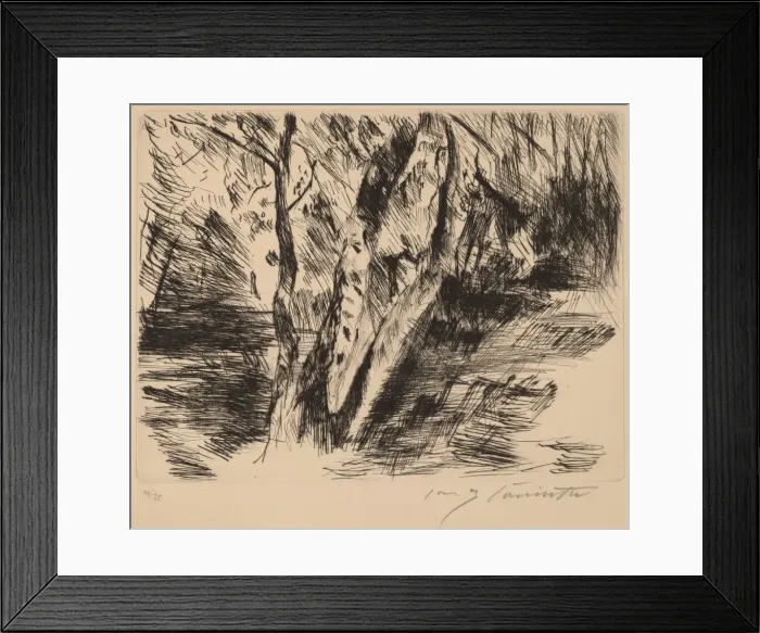 Framed Print : Birkenstamme im Tiergarten (Birch Trees in the Tiergarten), 1920-1921 Framed Print : Birkenstamme im Tiergarten (Birch Trees in the Tiergarten), 1920-1921