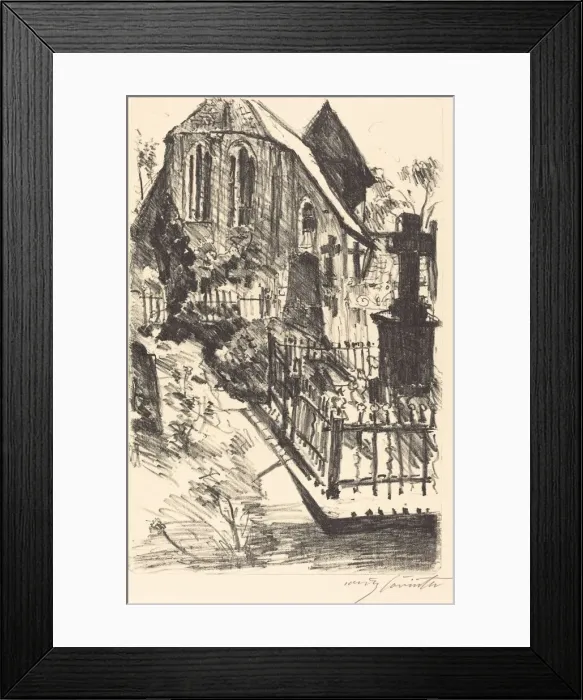 Framed Print : Kirchhof (Cemetery), 1916. Creator: Lovis Corinth Framed Print : Kirchhof (Cemetery), 1916. Creator: Lovis Corinth