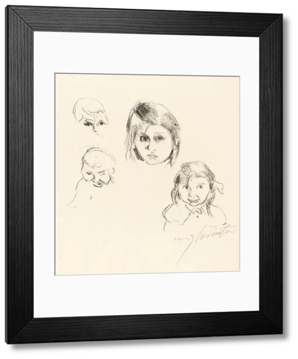 Framed Print : Kinderkopfe (Heads of Children), 1914. Creator: Lovis Corinth Framed Print : Kinderkopfe (Heads of Children), 1914. Creator: Lovis Corinth