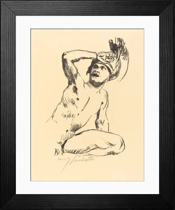 Framed Print : Kniender Krieger in Abwehr I (Kneeling Warrior I), 1914. Creator: Lovis Corinth Framed Print : Kniender Krieger in Abwehr I (Kneeling Warrior I), 1914. Creator: Lovis Corinth