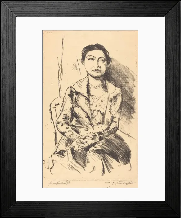 Framed Print : Anneliese Halbe, 1918. Creator: Lovis Corinth Framed Print : Anneliese Halbe, 1918. Creator: Lovis Corinth