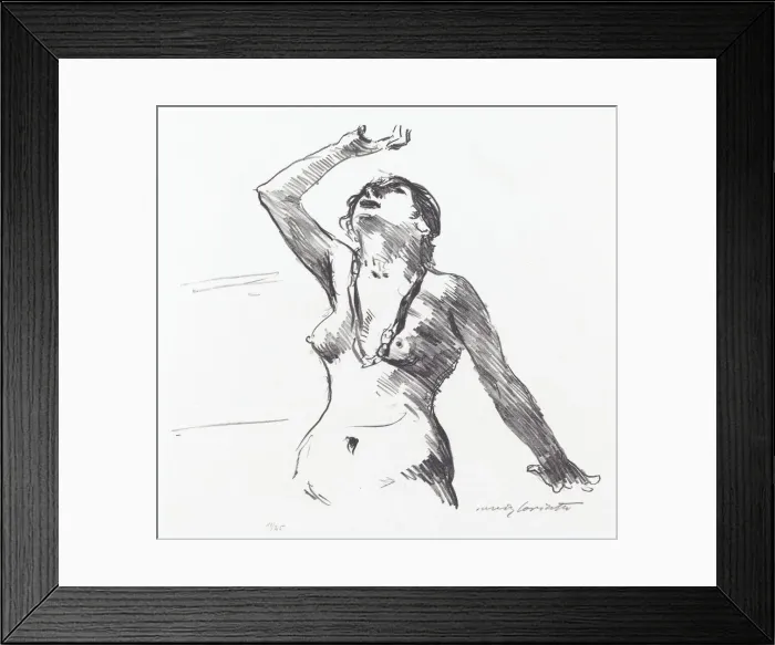 Framed Print : Weiblicher Akt in Abwehr (Female Nude Defending Herself), 1913. Creator: Lovis Corinth Framed Print : Weiblicher Akt in Abwehr (Female Nude Defending Herself), 1913. Creator: Lovis Corinth