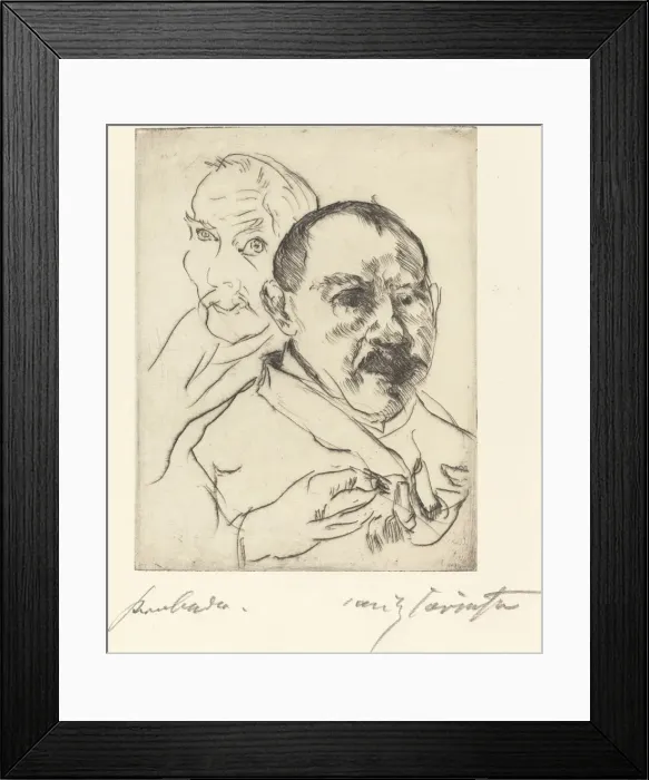 Framed Print : Zwei Mannliche Studienkopfe?Selbstbildnisse (Sketch of Two Male Heads Framed Print : Zwei Mannliche Studienkopfe?Selbstbildnisse (Sketch of Two Male Heads