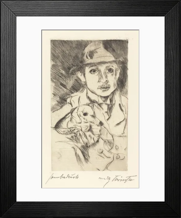 Framed Print : Knabe mit Hund (Boy with Dog), 1915. Creator: Lovis Corinth Framed Print : Knabe mit Hund (Boy with Dog), 1915. Creator: Lovis Corinth