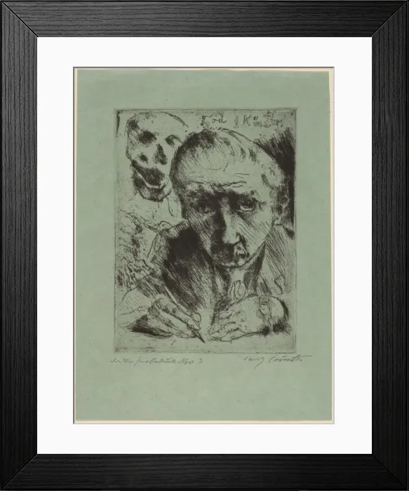 Framed Print : Tod und Künstler (Death and the Artist), 1920-1921. Creator: Lovis Corinth Framed Print : Tod und Künstler (Death and the Artist), 1920-1921. Creator: Lovis Corinth
